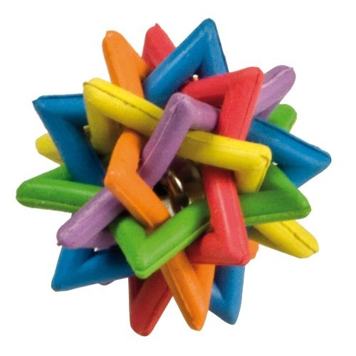 Bola de estrela multicolorida para cães