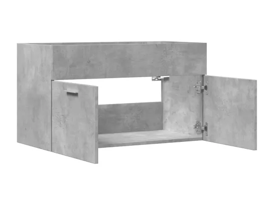 Armoire d'évier Gris béton 80x38,5x46 cm Aggloméré