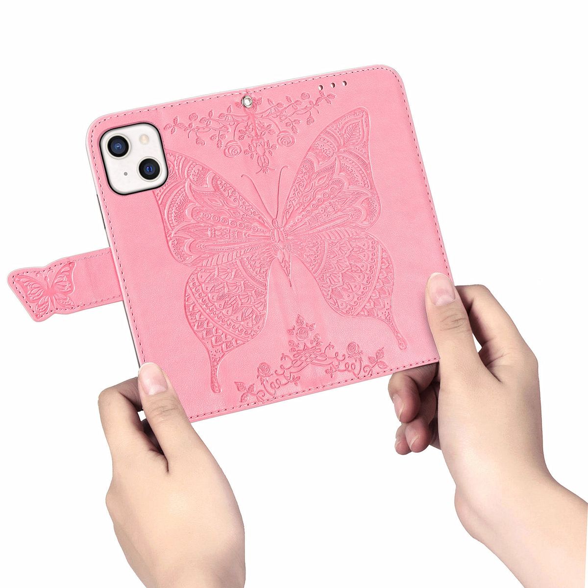 Hülle Handy Schutz für Apple iPhone 13 mini Case Cover Tasche Etuis Bumper Rosa