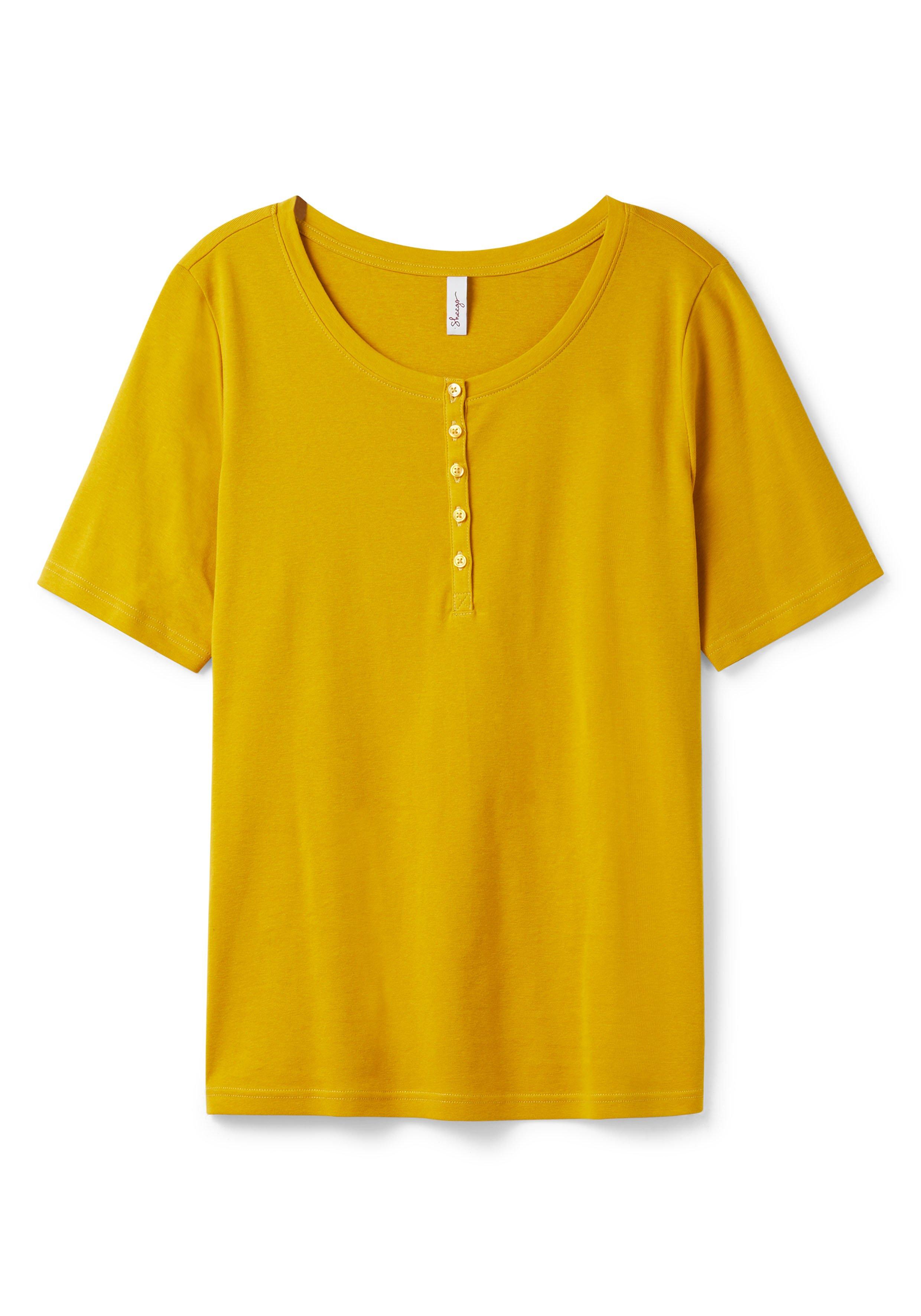 Shirt in Rippstruktur, mit Knopfleiste