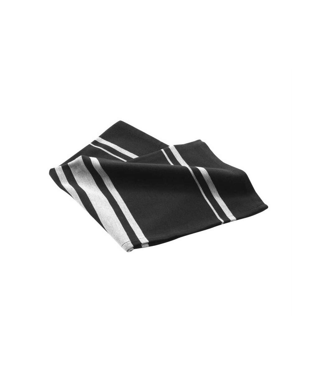 Torchon en Coton Tissé Comptoir 50x70cm Noir