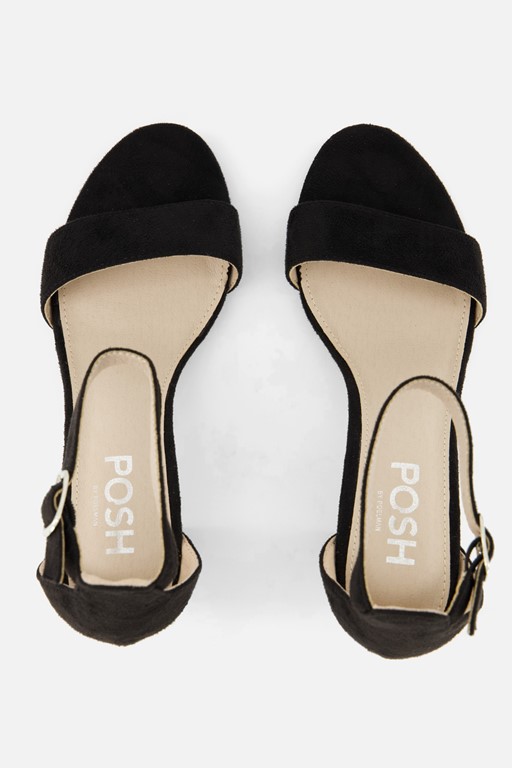 POSH by Poelmansh Sandalen zwart Textiel