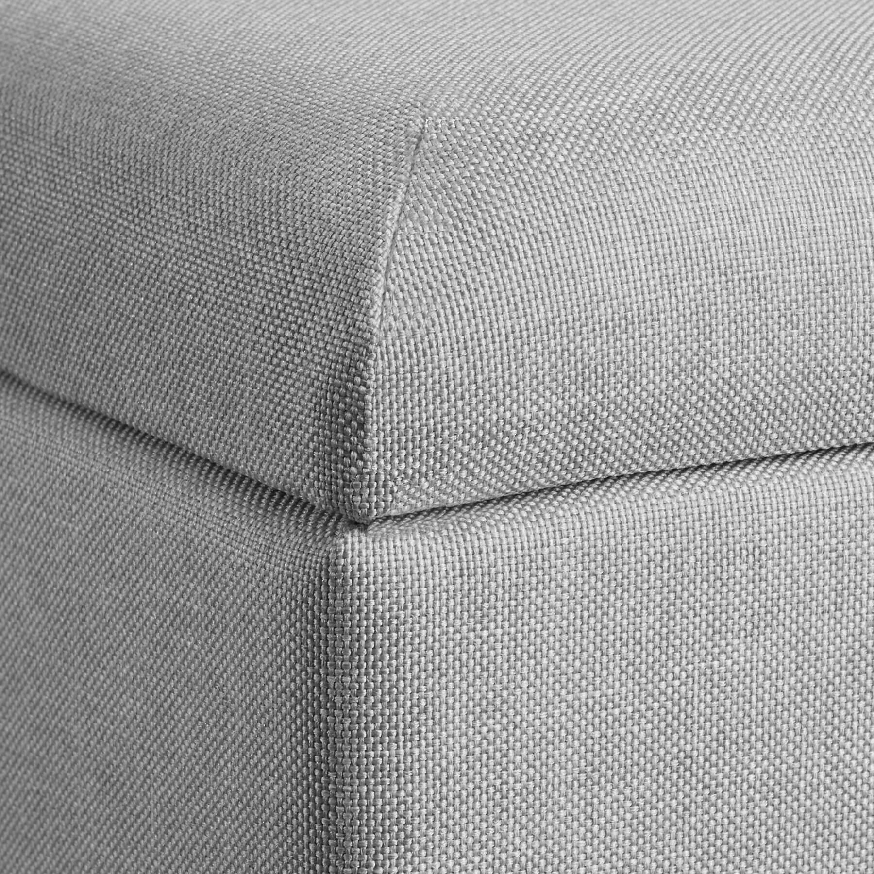 tectake® Sitzbank, gepolstert, in Leinenoptik, Holzbeine mit Filzgleitern, 51 x 37,5 x 45,5 cm