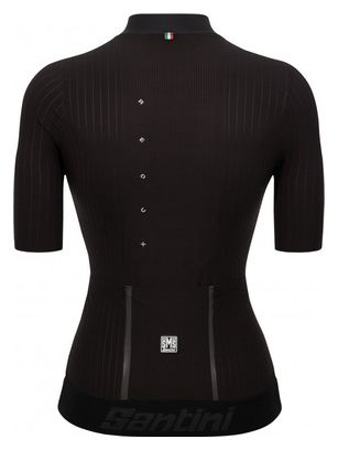 Maillot Manches Courtes Femme Santini Redux Speed Noir