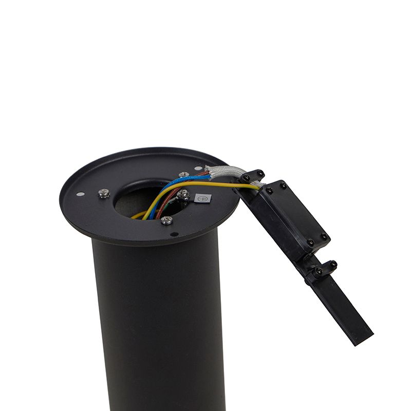 Buitenlamp zwart met opaal witte kap 50 cm - Odense