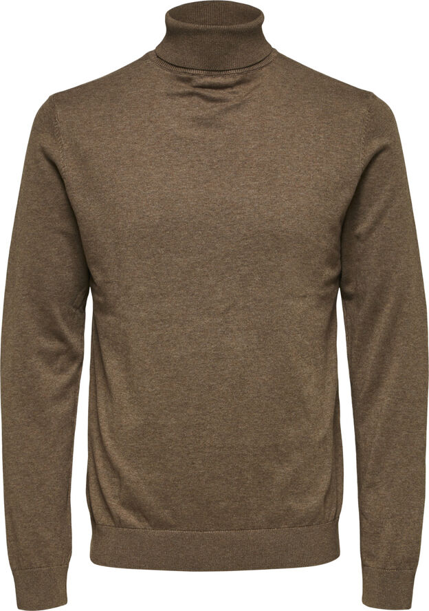 Selected Homme SLHBERG ROLL NECK B NOOS Teak/melange