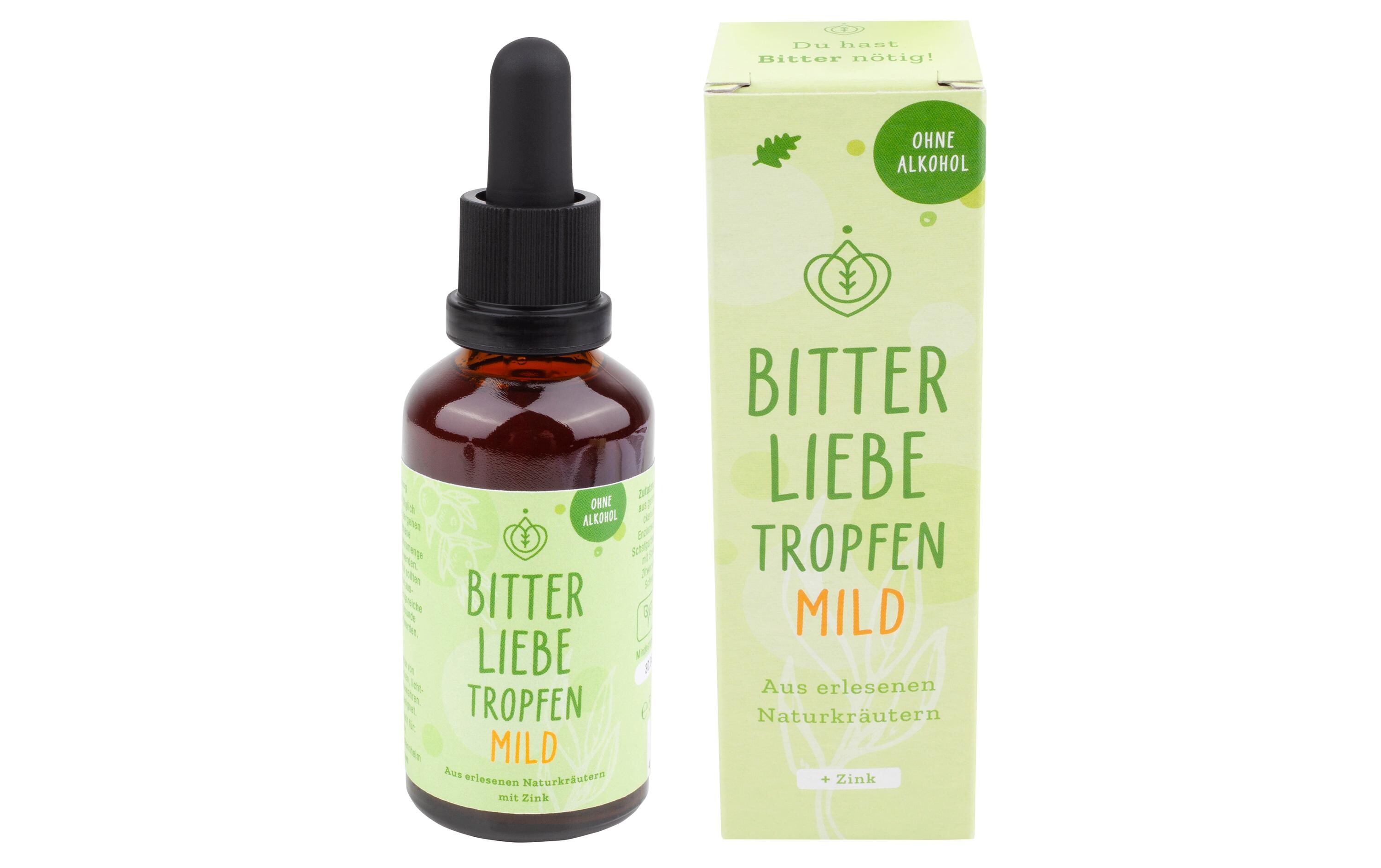 Tropfen mild 50 ml15 ausgewählte Naturkräuter mit natürlich enthaltenen Bitterstoffen plus Zink