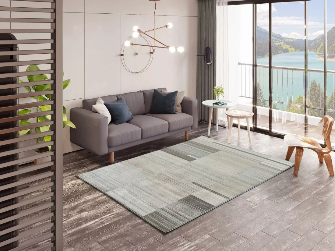 Tapis intérieur - géométrique - beige - 135 x 195 cm - LEGACY