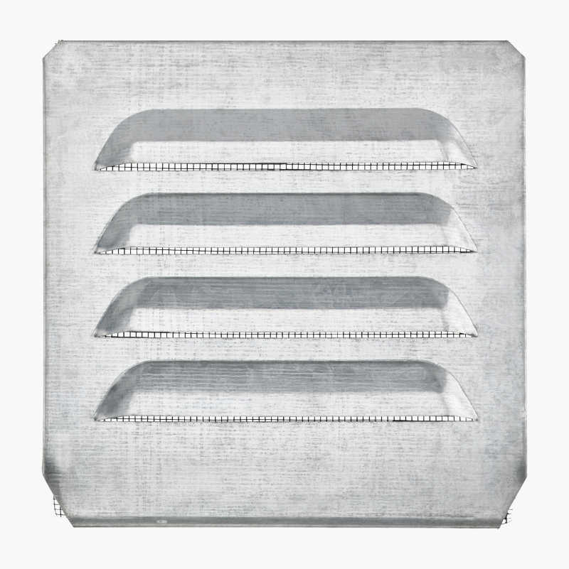 Ventilasjonsgitter, innfelt, 125 x 125 mm