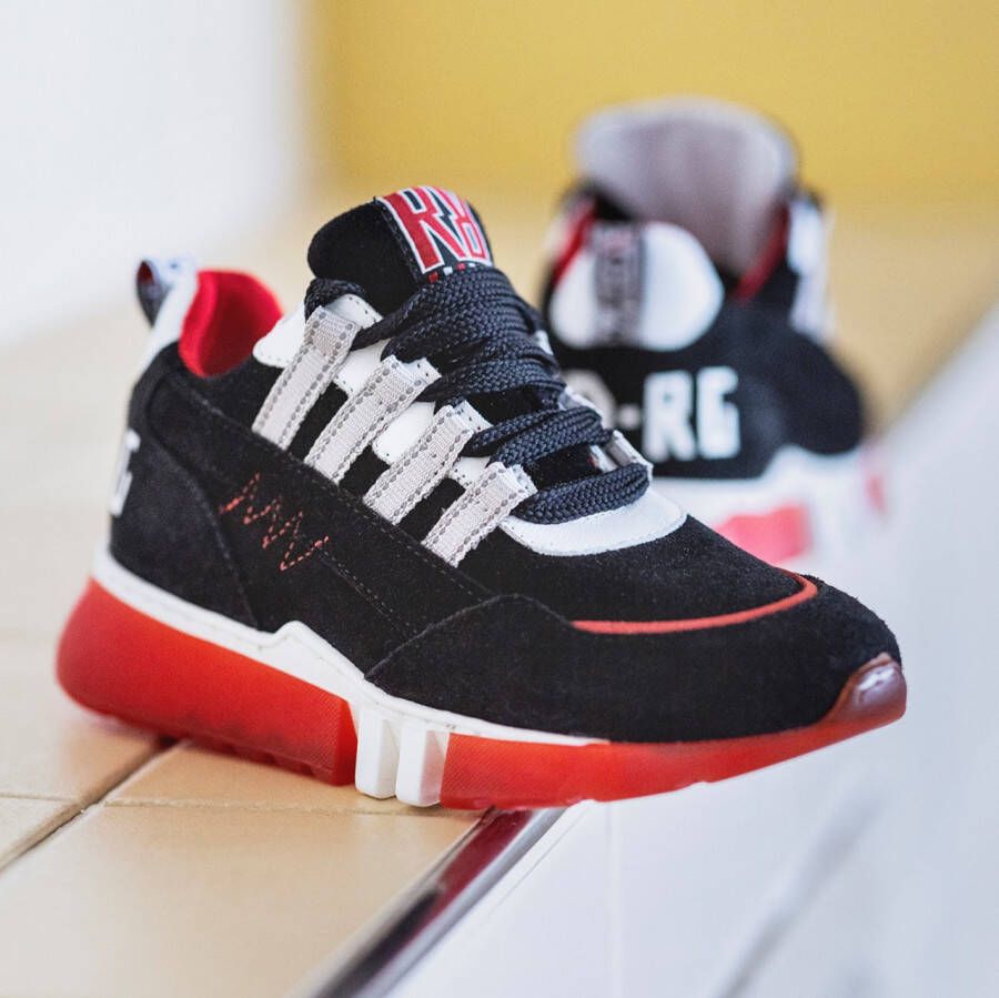 Red-rag Red Rag 13593 923 Black Suede Lage sneakers