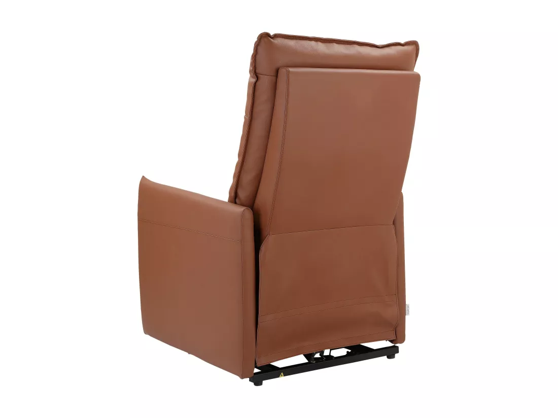 Marko | Fauteuil inclinable électrique et relevable en PU cognac
