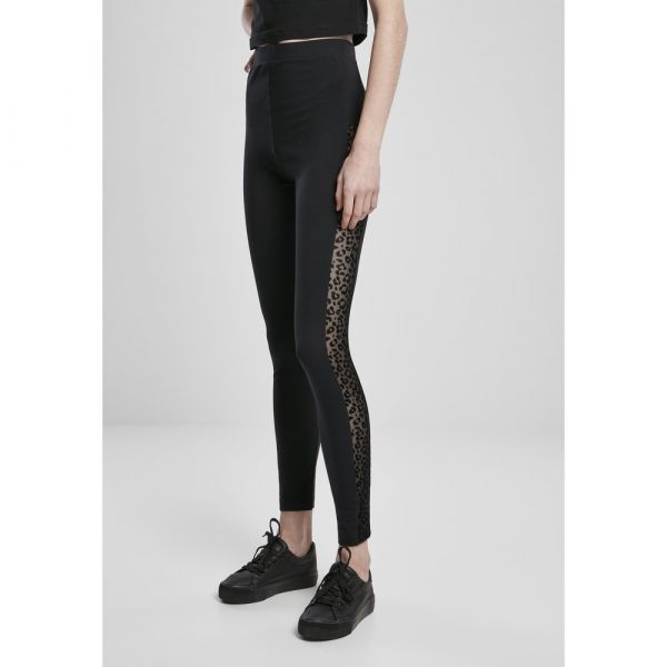 Urban Classics Leggingsflock Lace Stripe Preto S Mulher