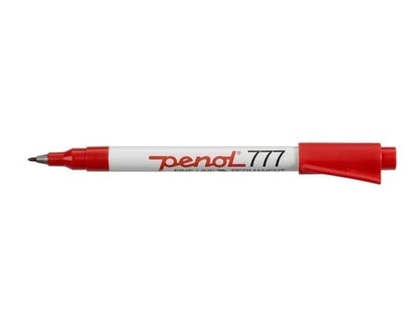 Marker Penol 777 rød - (20 stk.)