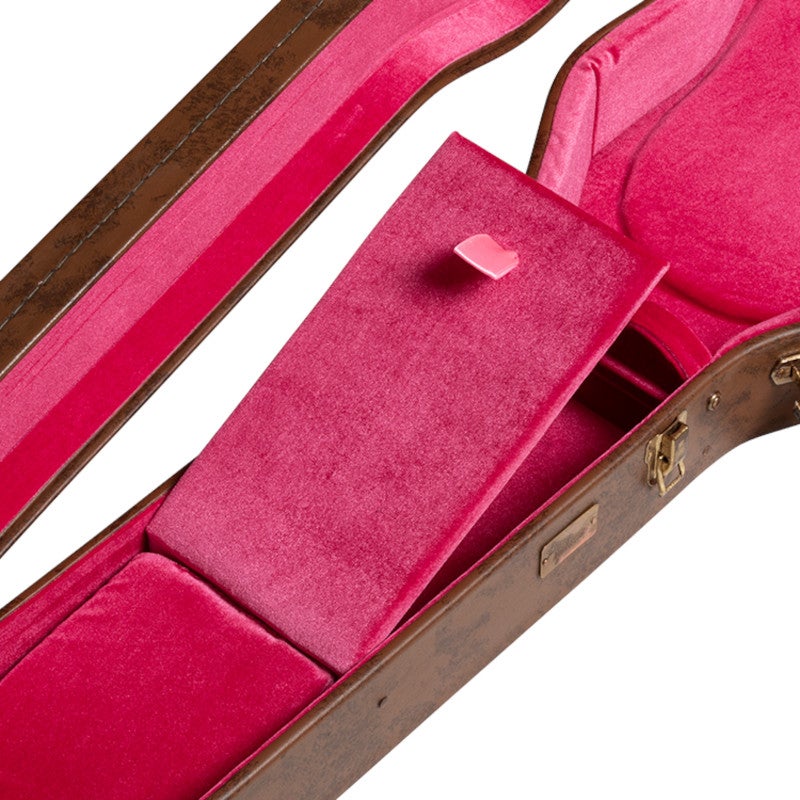 Gibson Lifton Historic 5-Latch Brown/Pink Hardshell Les Paul Aged koffer voor Gibson Les Paul