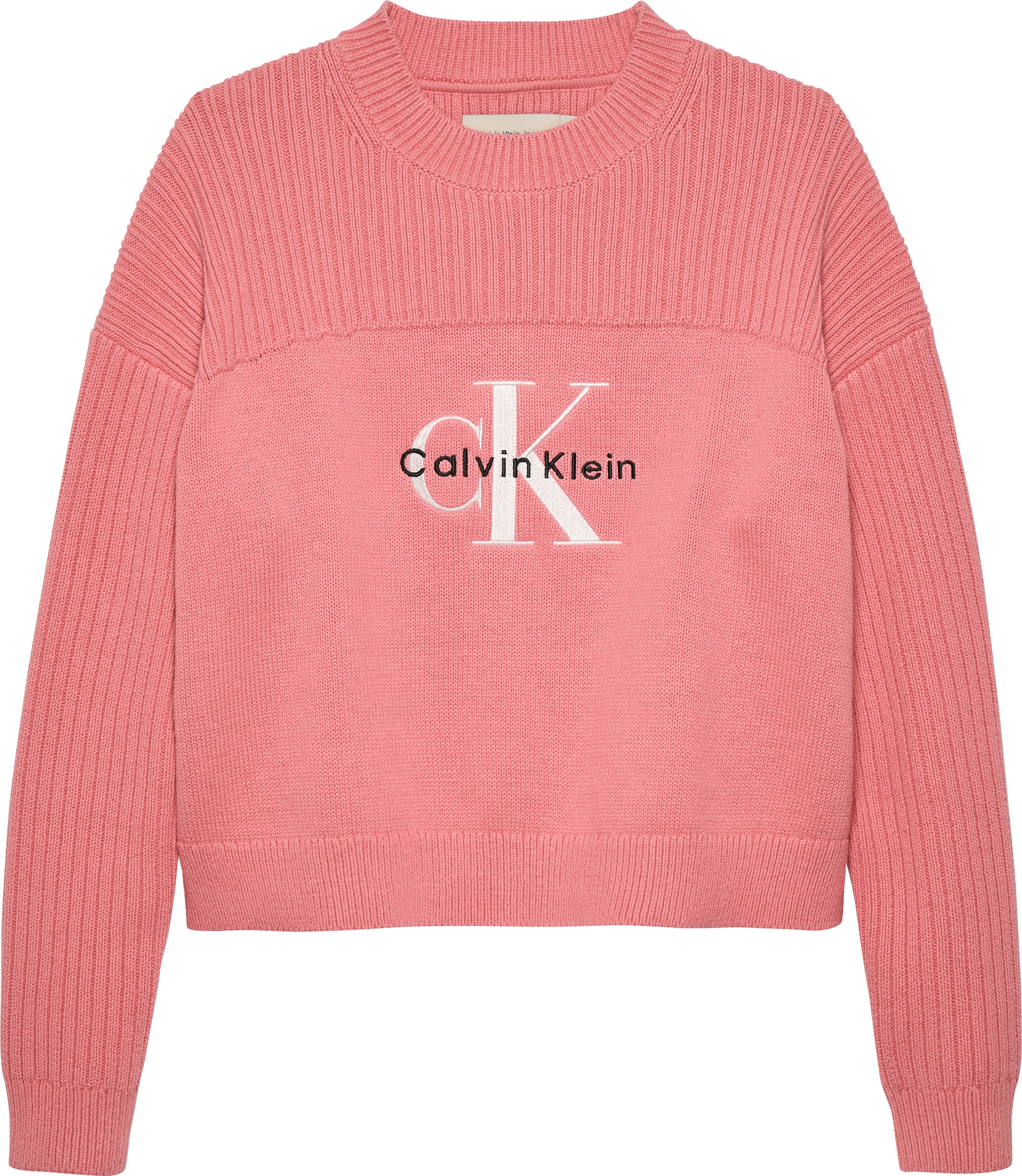 Calvin Klein Jeans Strickpullover »MONOLOGO CN SWEATER« für Kinder bis 16 Jahre, Logo-Stickerei