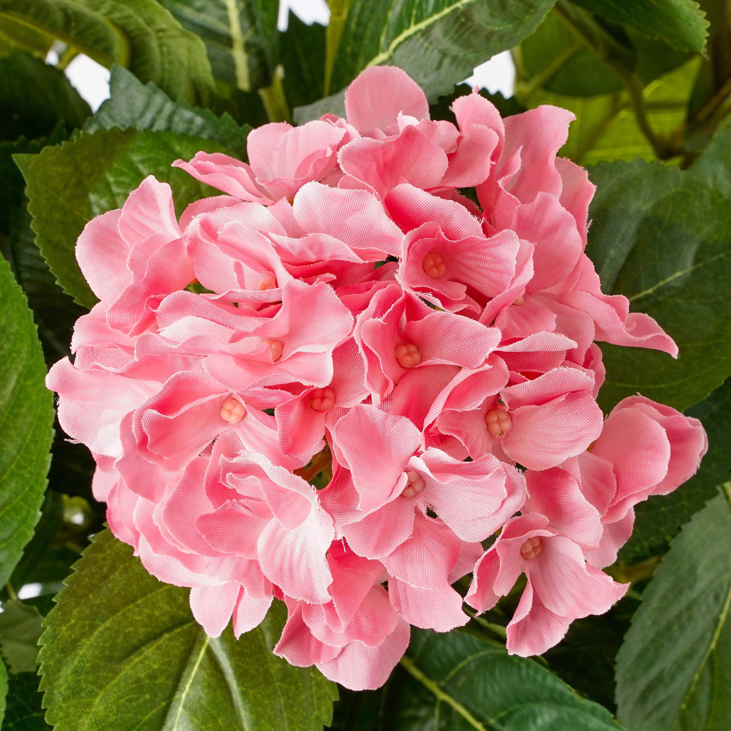 Mica decorations fleur artificielle hortensia - 45x45x45 cm - pe - rose
