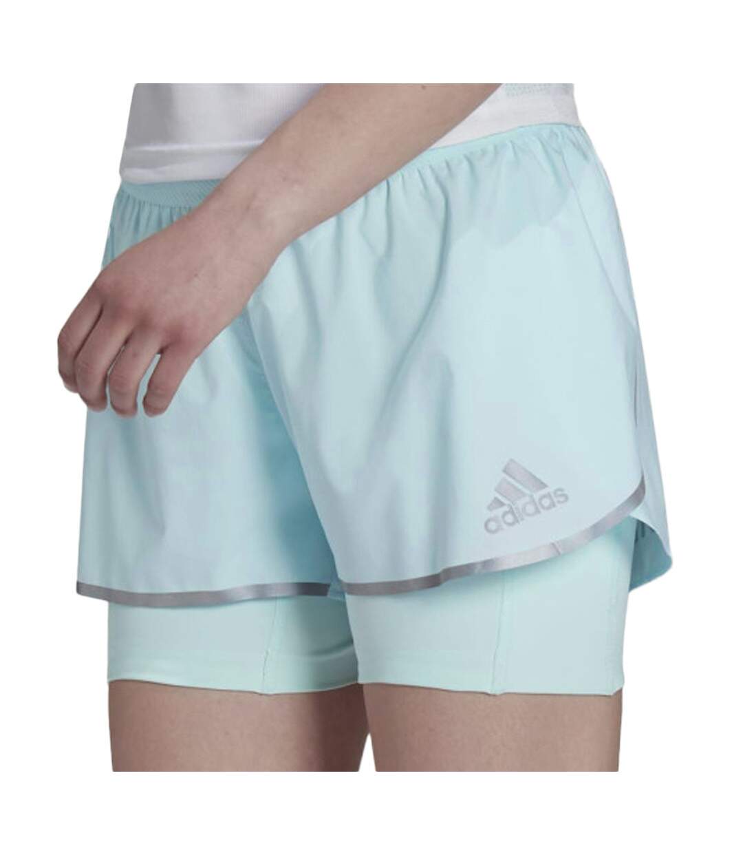 Short de Running Bleu clair Femme Adidas Adizero