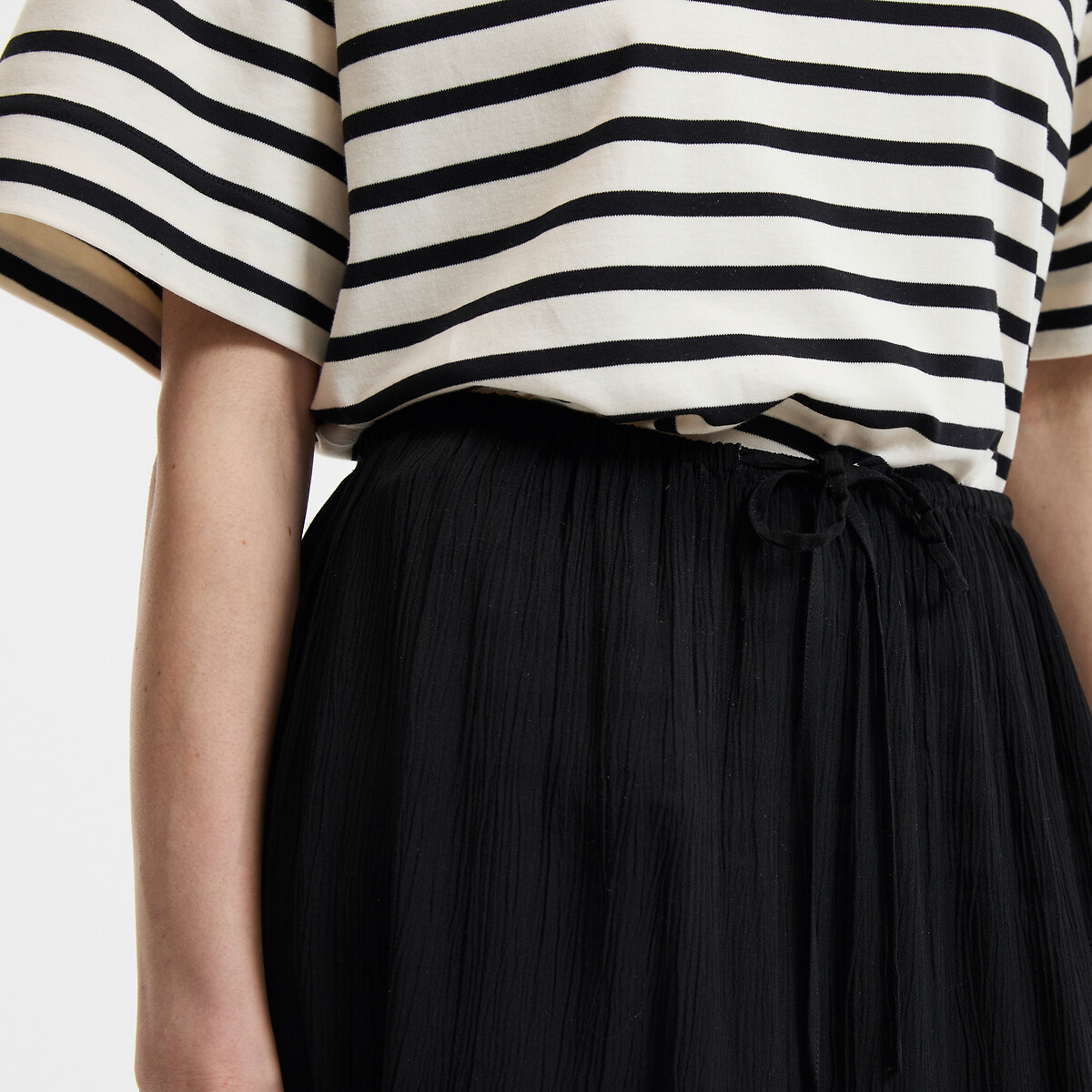 COLEÇÕES LA REDOUTE<br>Saia longa e fluida em crepe