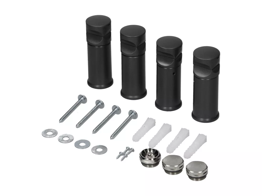 Radiateur de Salle de Bain Electrique, Anthracite, Elément Chauffant 1200W Chrome