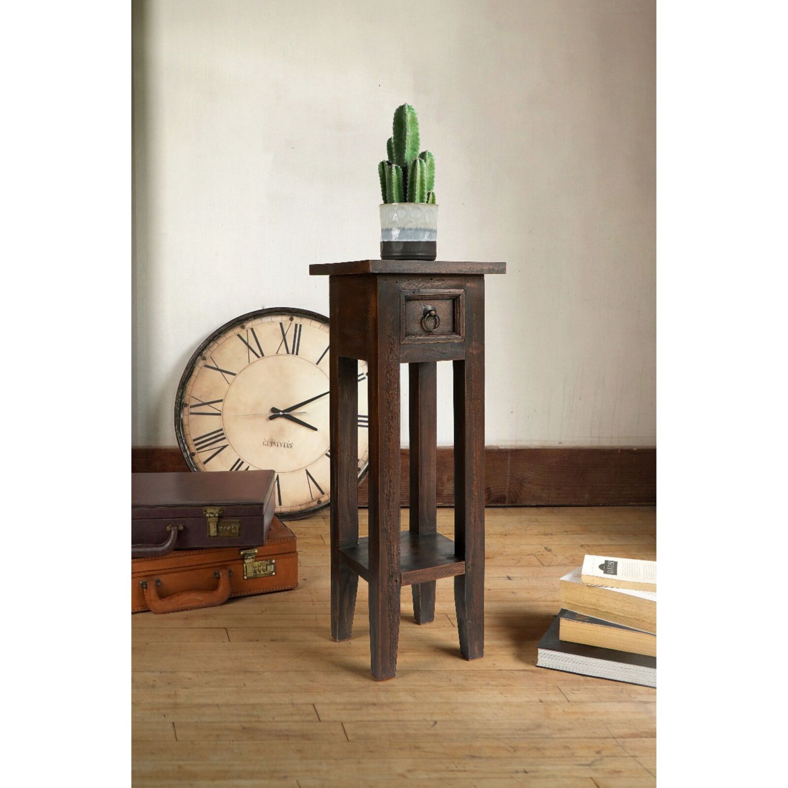 Beistelltisch PADEA - braun - 67 cm hoch