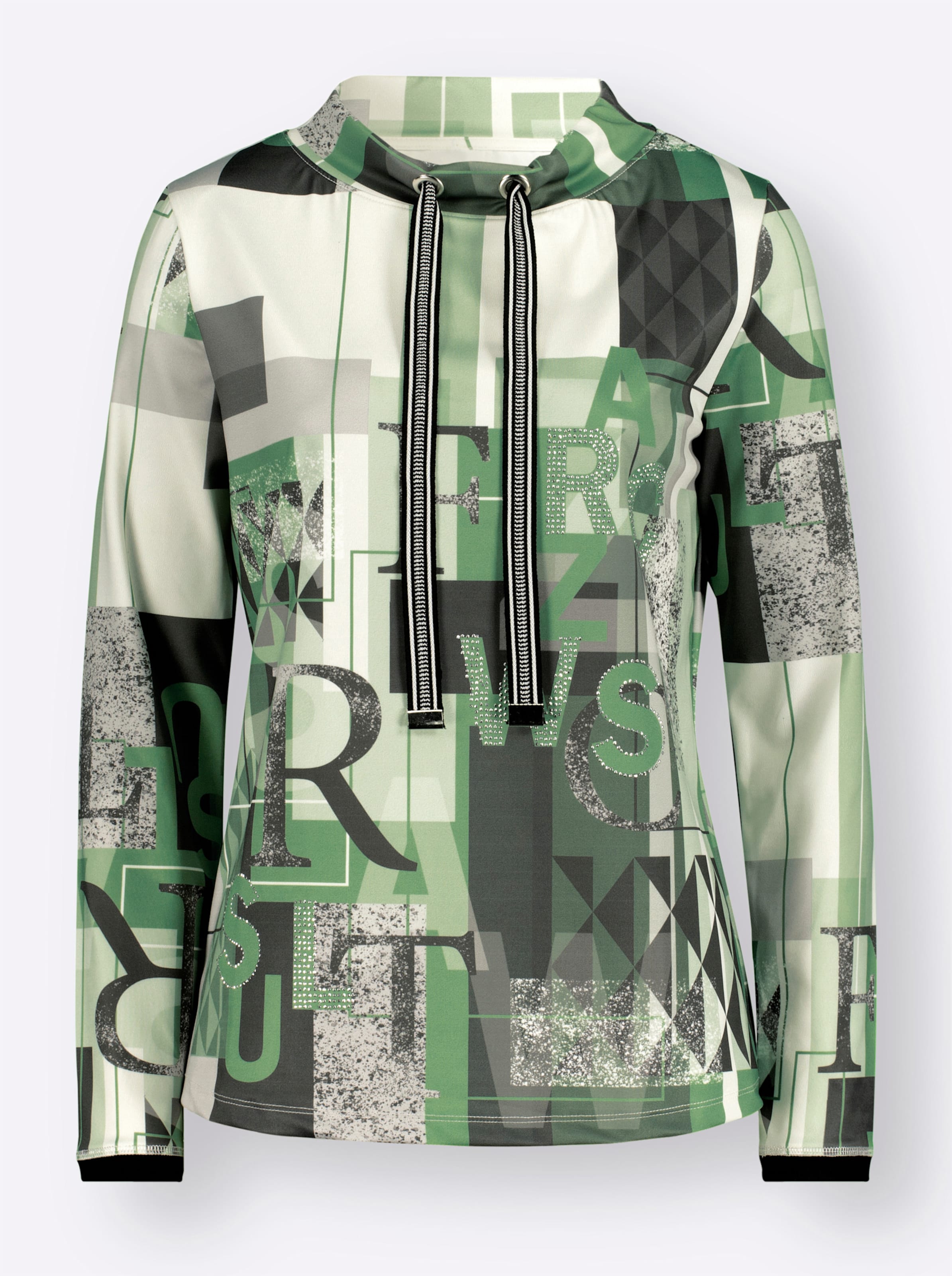 Sweatshirt in apfel-gemustert