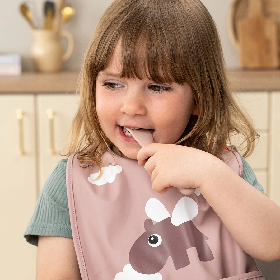 Done by Deer™ Kinderbesteck Set Foodie Happy dots Rosa