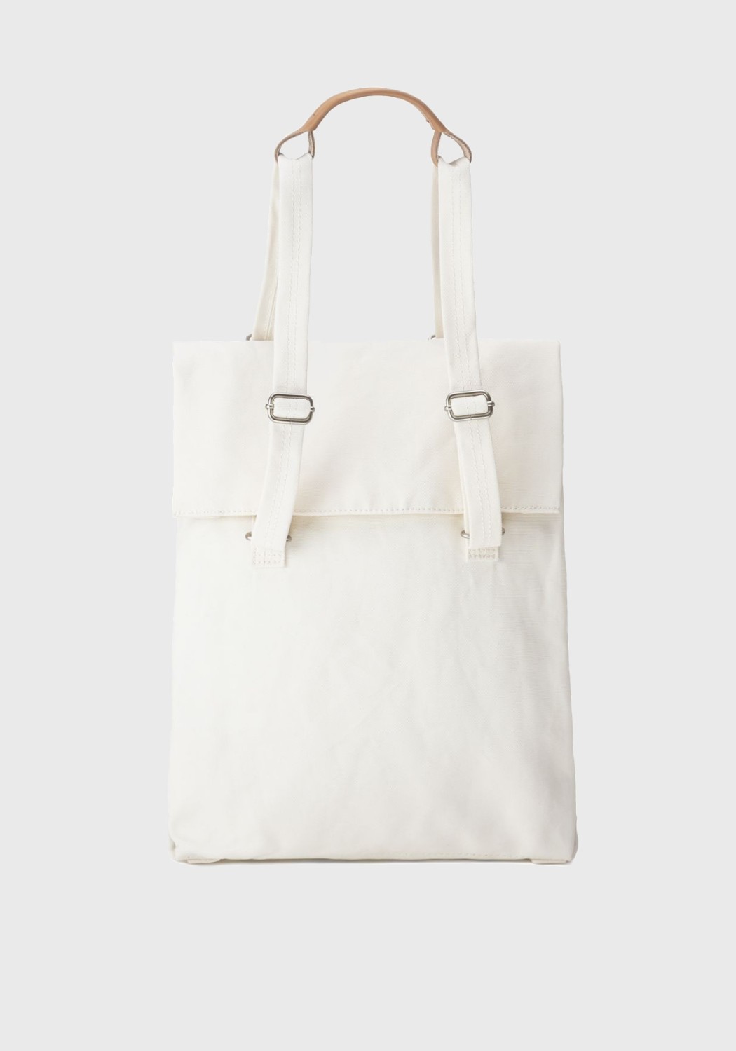 Qwstion Bananatex Flap Tote Medium Natural White