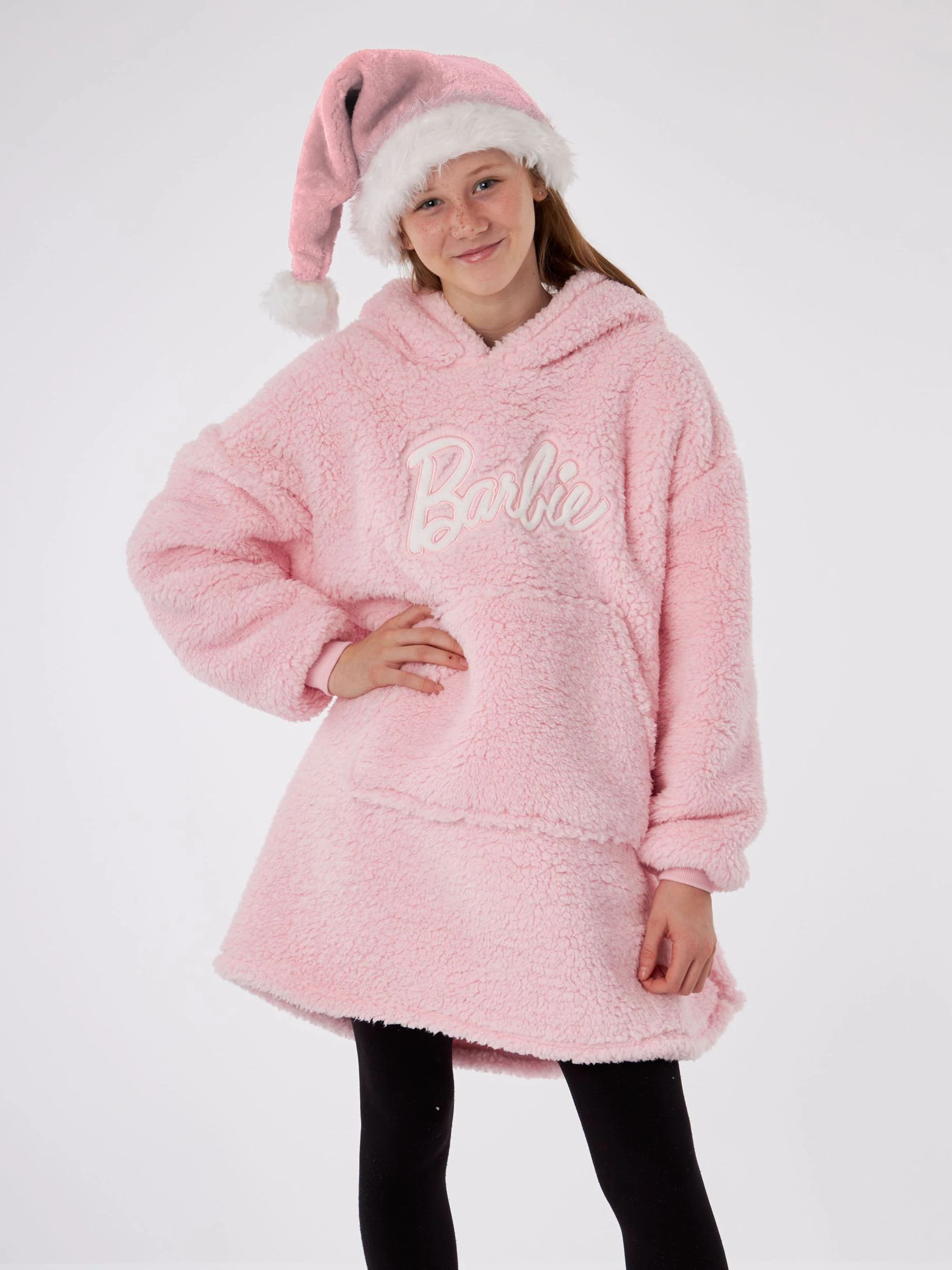 Roze met Barbie - Vanilla Underground dekenhoody voor meisjes