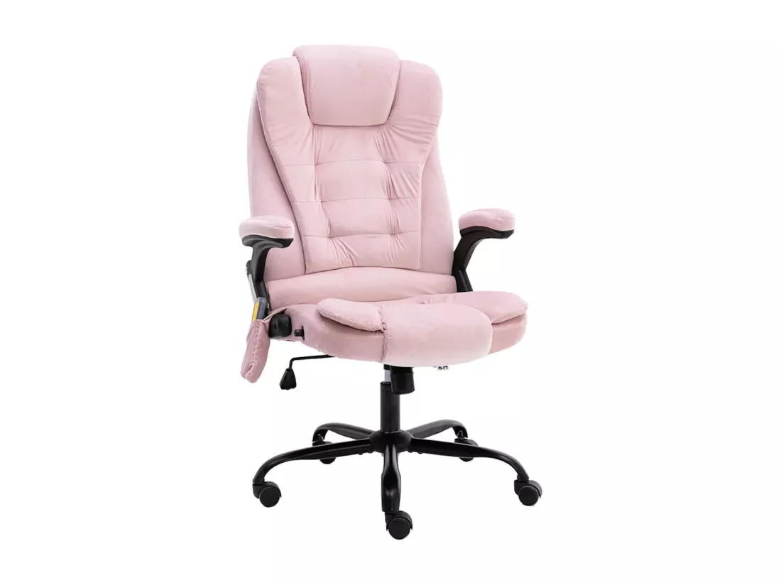 Chaise de bureau de massage Rose Velours