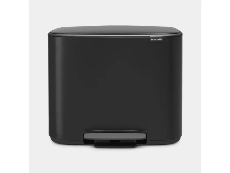 Brabantia Bo Pedal Bin - Skraldespand - fliplåg - 36 L - fodpedal - mat sort