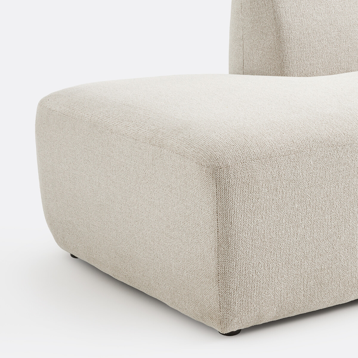 LA REDOUTE INTERIEURS<br>Chaise longue ajustável esquerda, tecido texturizado, Jaspe