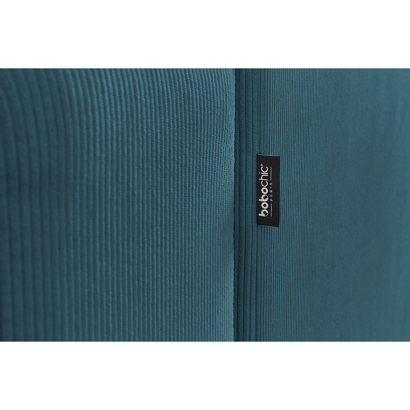 Bobochic Canapé d'angle panoramique convertible coffre Envy bleu foncé - 153/97/153x386x95 cm