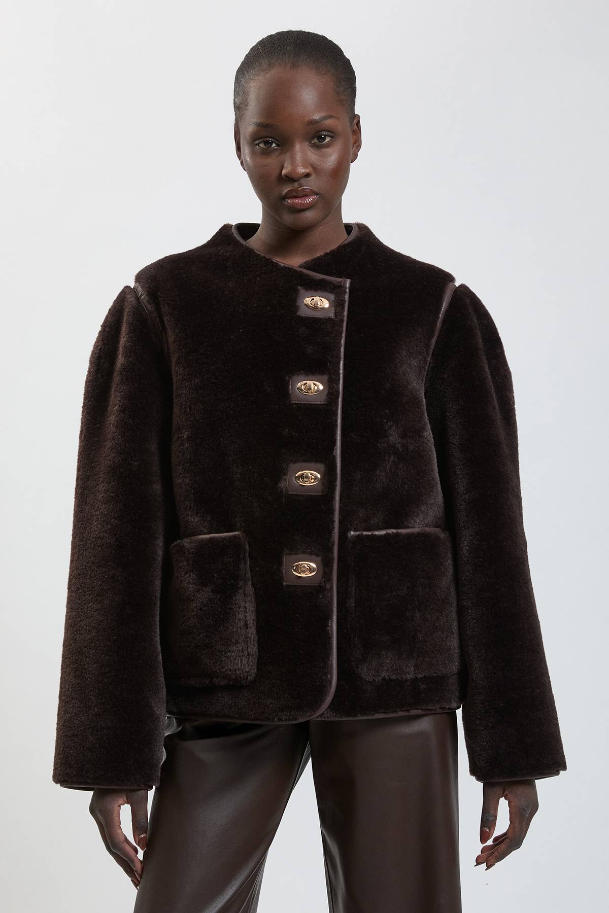 KarenMillen Manteau En Synthétique À Fermetures Tournantes