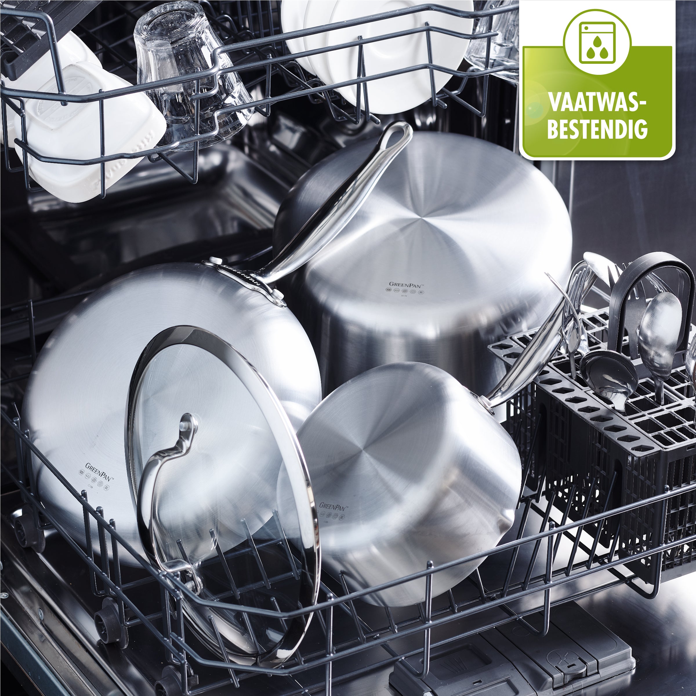 GreenPan Barcelona Evershine Hapjespan Ã 24 cm - Zilver