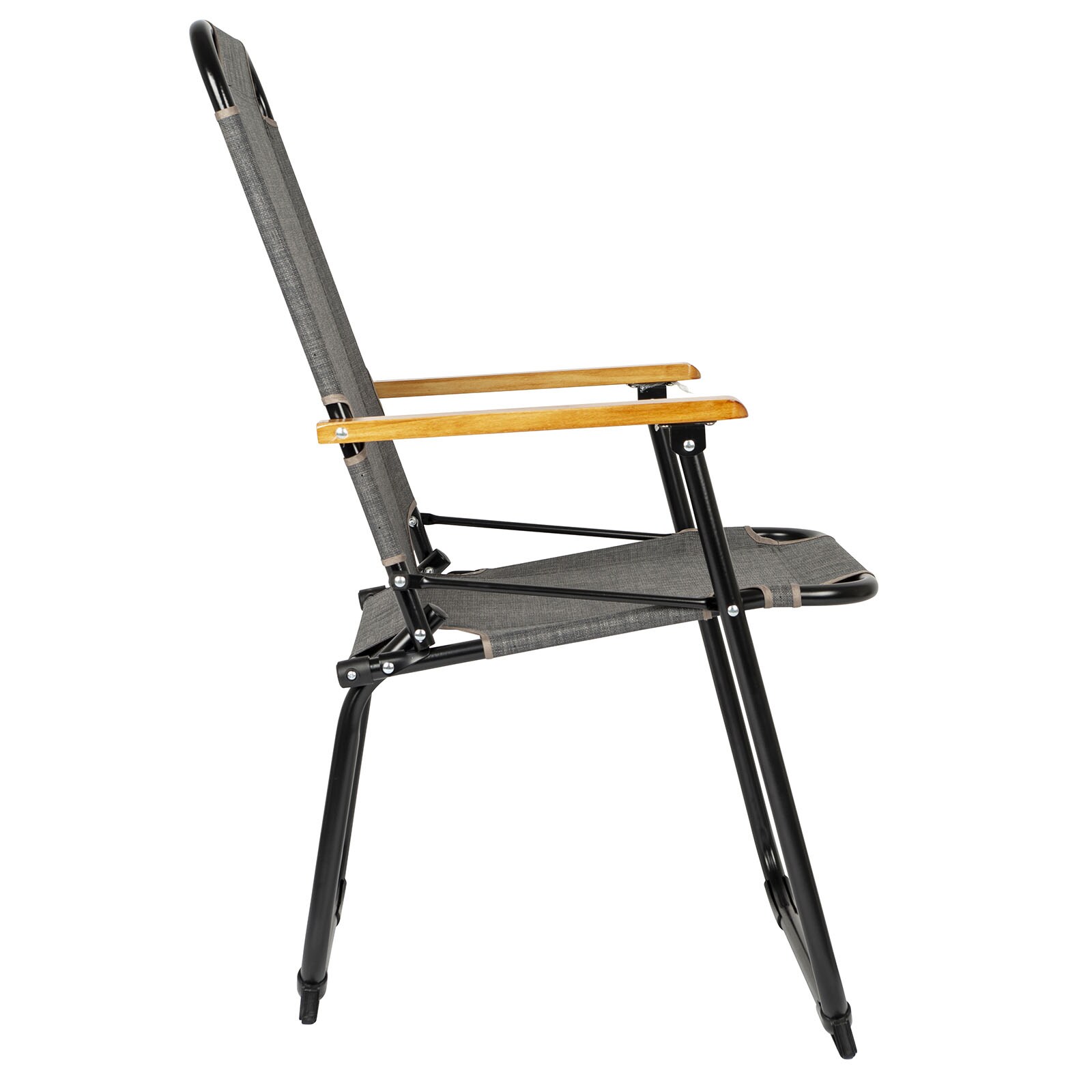 BO-CAMP Klappstuhl Brixton - Camping Stuhl Angel Klappsessel Alu faltbar 100 kg Farbe: Grau