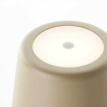 Tafellamp Kaami draagbaar LED 2W voor buiten met USB oplaadbare accu, Cappuccino