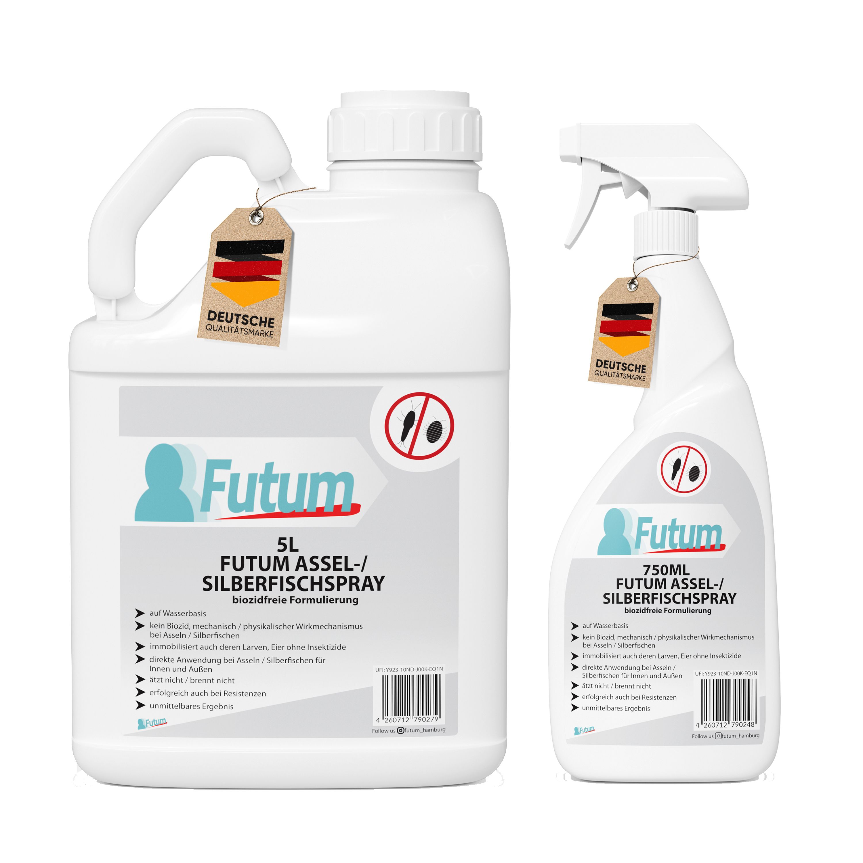 FUTUM 5L + 750ml Silberfisch- / Asselspray