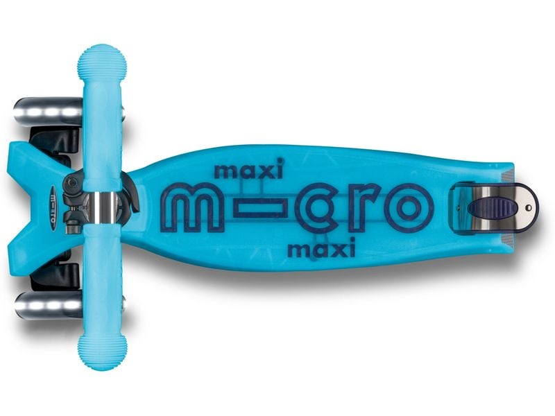Micro Mobility Kickboard Maxi Micro Deluxe Glow LED Blau Scooter für Kinder