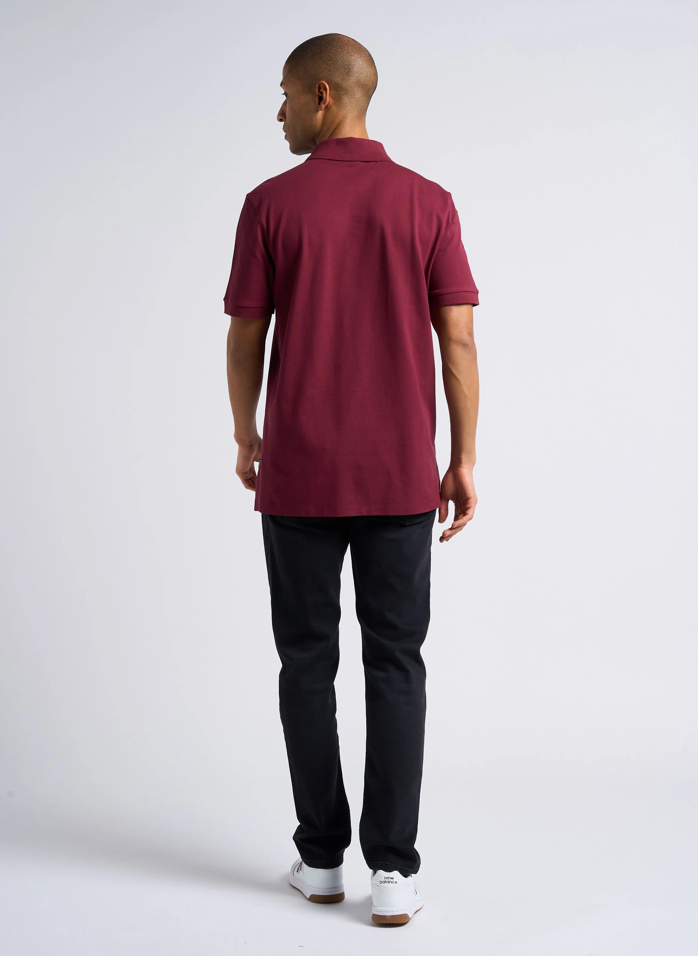 Jean tapered en coton mélangé | Noir