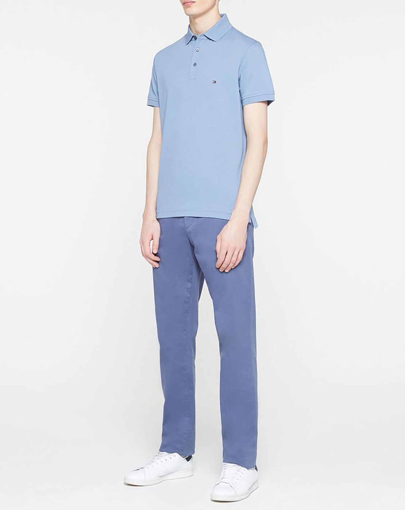 Tommy Hilfiger Polo slim fit 1985 bleu clair