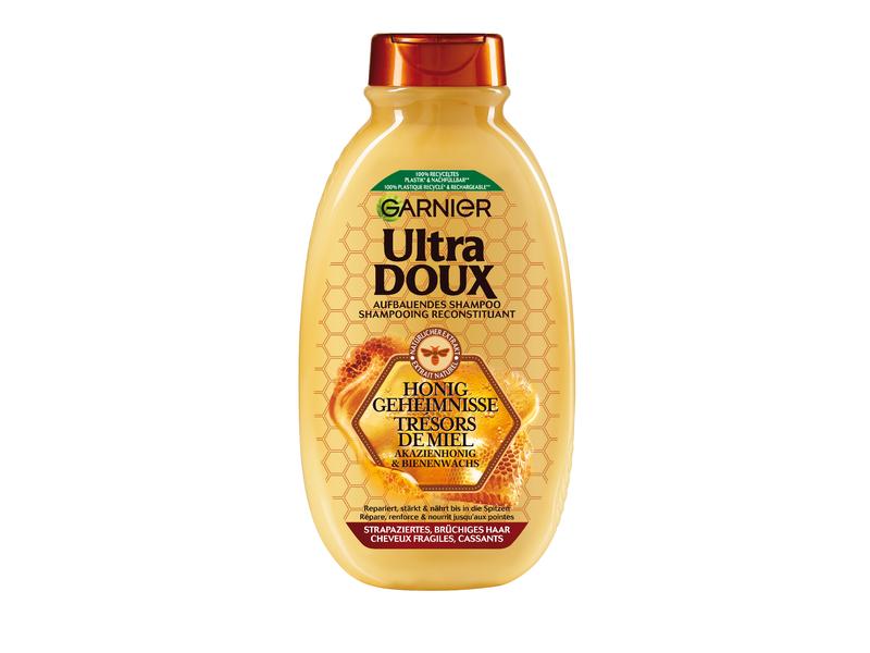 Garnier Shampoo Honig 300 ml Aufbauendes Haarshampoo für strapaziertes und brüchiges Haar