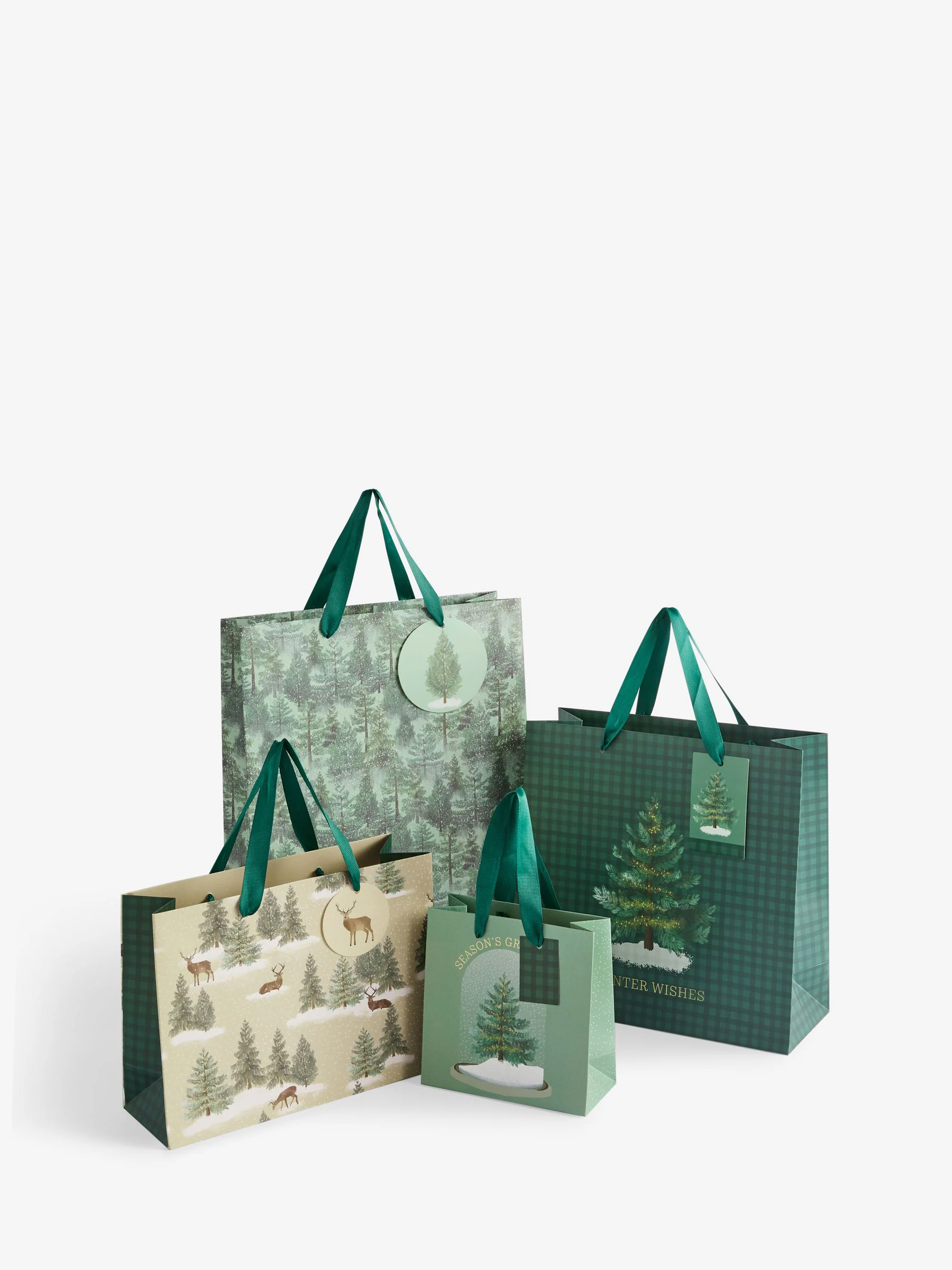 Cadeautassen met kerstmis-print
