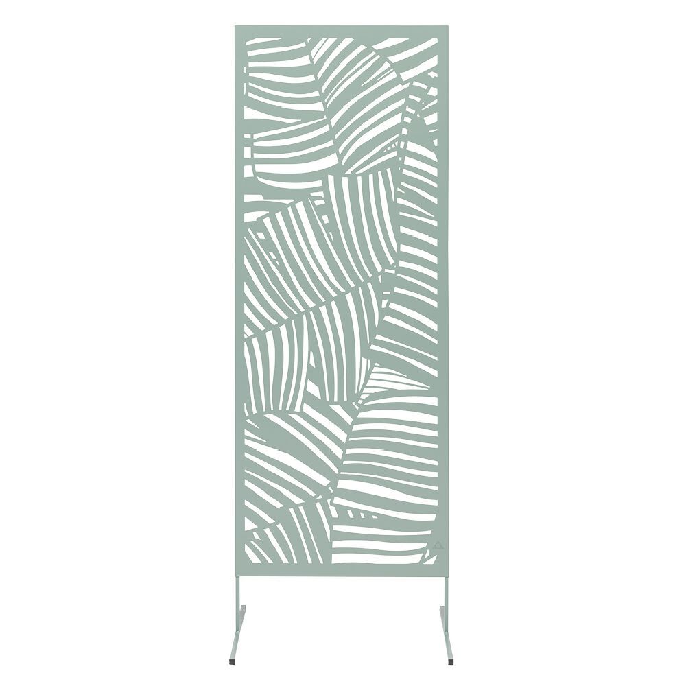 Panneau décoratif design feuillage métal ajouré vert 50xH130cm