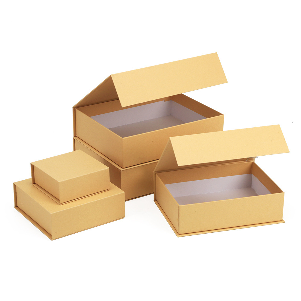 (11x11cm) Geschenk Schachtel Gift Box Verpackung mit Magnetischem Deckel - Braun