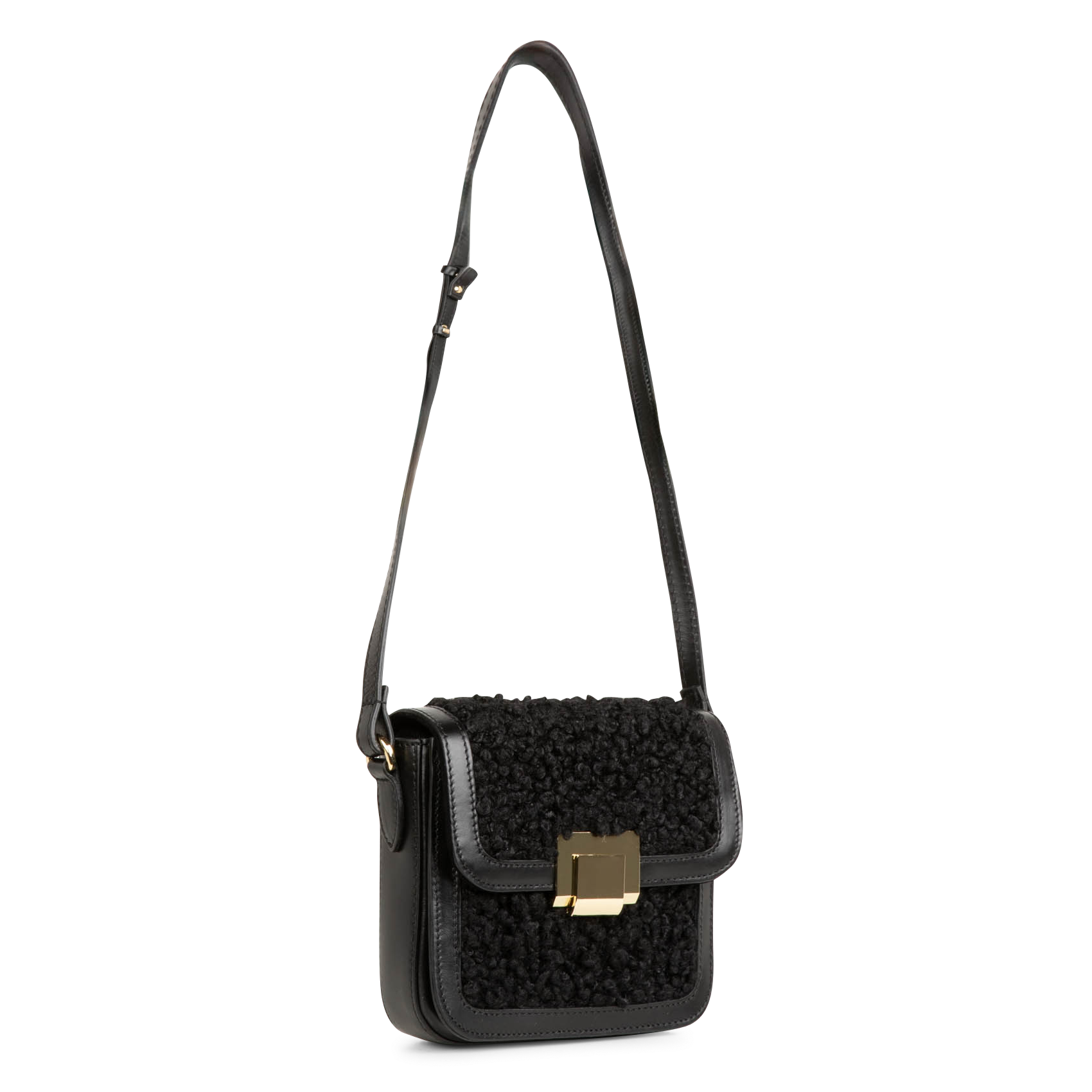 ELODA - Sac bandoulière en cuir | Noir