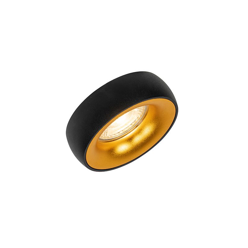 Set van 6 Design inbouwsport zwart met gouden binnenkant - Mooning