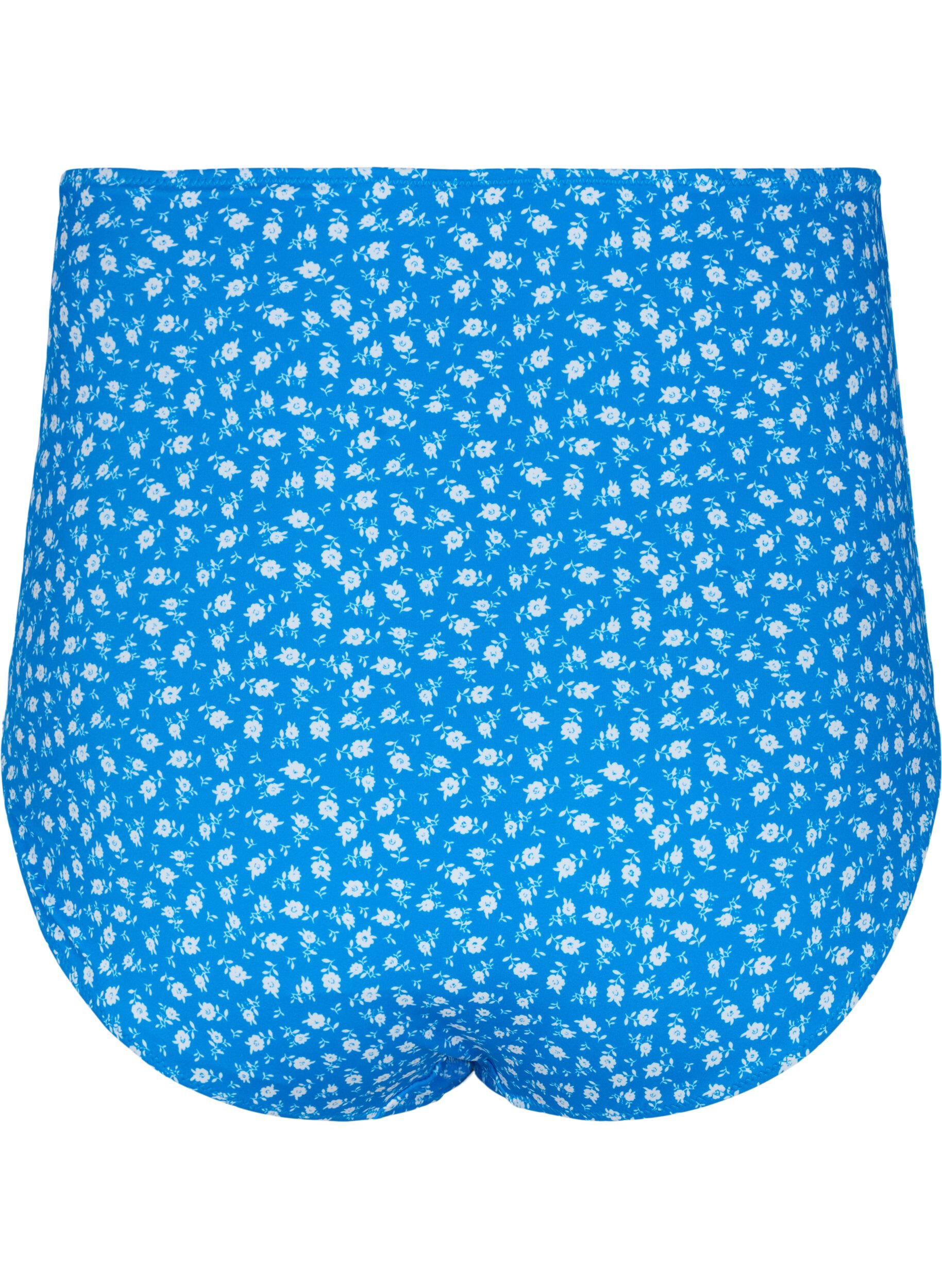 Ekstra højtaljet bikini trusse med blomsterprint