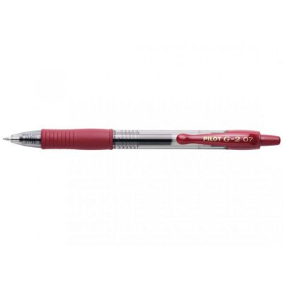 Pilot G-2 - Roller encre gel rétractable - 0,7 mm - rouge bordeaux