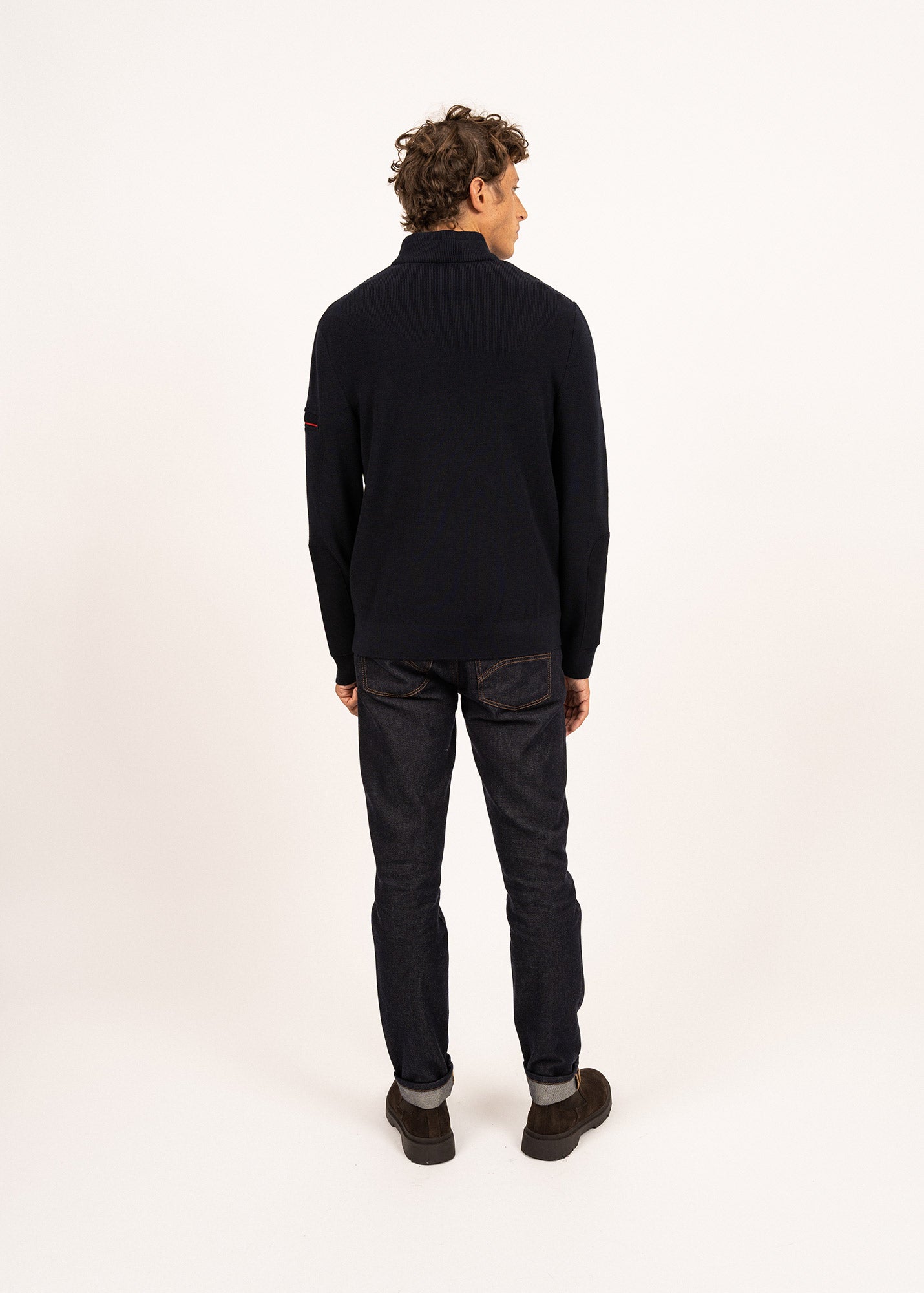 Pull col montant zippé Loup de mer