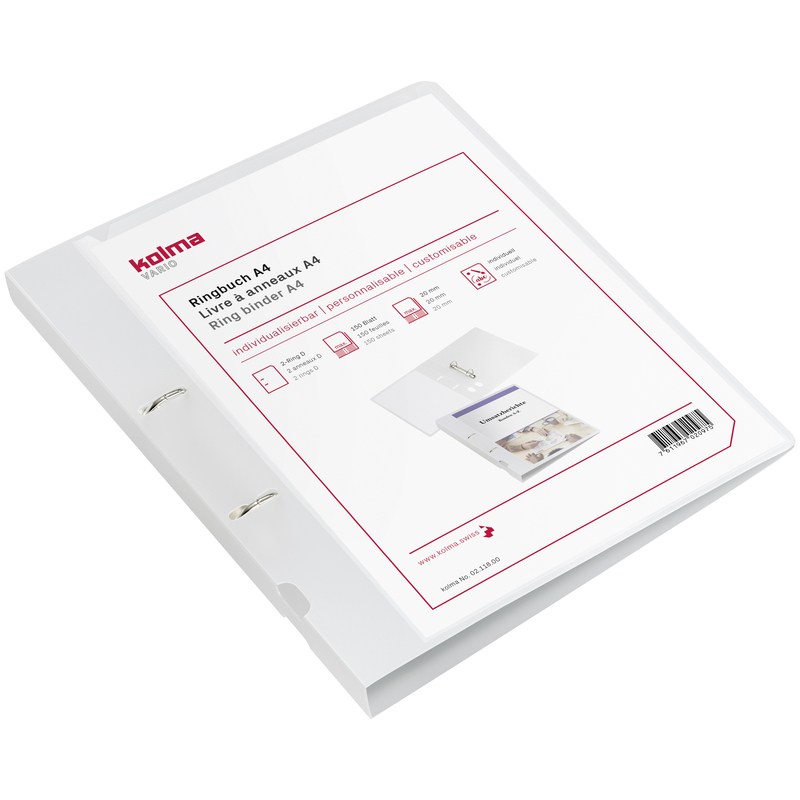 Kolma Ringbuch Vario, A4, 3 cm, transparent